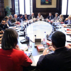 Reunió de la Junta de Portaveus al Parlament, el 4 d'octubre de 2017.