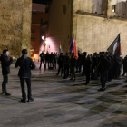 Pla obert de la concentració antifeixista convocada per Arran en motiu del 78è aniversari de l'entrada de les tropes franquistes a Tarragona.
