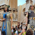 Los gigantes Egipcios de Tarragona se han presentado durante en el Plan|Plano de la Seu.