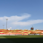 La senyera mostrada durant el Reus-Osasuna.
