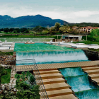 Imagen virtual de la piscina exterior del nuevo spa, que estará abierto a huéspedes y clientes externos.