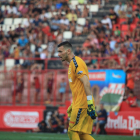 Dimitrievski, durant el partit d'aquesta pretemporada contra el Barça, d'on van treure un meritori empat a 1 gol.