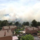 Incendio en la zona de Santa Isabel en el barrio de Sant Salvador