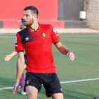 Álex López, entrenando con el RCD Mallorca.