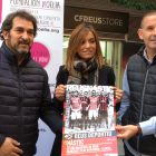 Ferran Pujol, Noelia Canela y Jordi Ruiz presentaron ayer esta iniciativa solidaria en El Pallol.