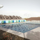 Imagen virtual de la piscina proyecta de los Juegos Mediterráneos.
