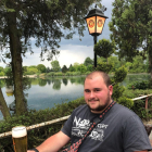 David Godall prenent una cervesa al llac Willersinnweiher See.