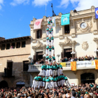 3 de 10 amb folre i manilles dels Castellers de Vilafranca