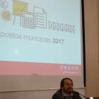 Pau Pérez, durant la presentació dels pressupostos.