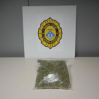 La bolsa de marihuana que han requisado los agentes.