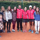 Les jugadores de l'equip júnior femení del Club Tennis Tarragona.