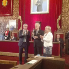 Francesc Xammar recogió el premio en un acto celebrado en la sala de plenos del Ayuntamiento.
