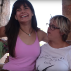 Un fotograma del videoclip de Mariona Escoda amb Oriol Bertol, Mariona Oller i Mireia Pons.