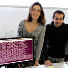 Marta Sales i Roger Guimerà, dos de los autors del l'article, investigadors del Departament d'Enginyeria Química de la URV.