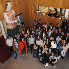 Imagen de la visita de los alumnos del centro francés al Ayuntamiento de Vila-seca.