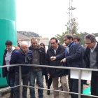 El conseller de Territorio y Sostenibilidad, Josep Rull, haciendo la inauguración de la depuradora de Porrera.