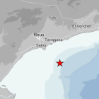 El punt on va tenir lloc el terratrèmol del 23 de novembre a la costa del Tarragonès.