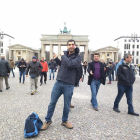 El tarragoní en una visita a la Porta de Brandenburg, a Berlín.
