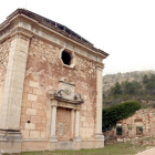 Fachada del sagrario de la iglesia de la Cartoixa de Escaladei, que se restaurará.