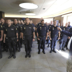 Visita del ministro del Interior a policías destacados en la Jonquera.