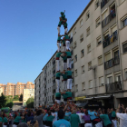 3de8 dels Castellers de Sant Pere i Sant Pau descarregat a les festes del seu barri