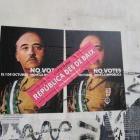 Imagen de uno de los carteles de Franco pidiendo no votar el 1-O que han aparecido este martes en varias poblaciones catalanas.
