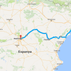 La autovía sería una línea prácticamente recta entre el centro de España y la salida al Mediterráneo por Tarragona.