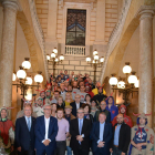 Fotografia de família de l'acte de presentació de la coordinadora, que agrupa colles de tot Catalunya.