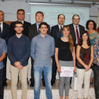 Estudiantes premiados de las diversas enseñanzas del ETSE del curso 2015-16.