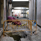 Excavacions en el subsòl al nucli antic de Valls on s'han trobat les tres sitges, al carrer dels Espardenyers