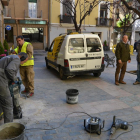 Las obras de mejora de la plaza Farinera se han iniciado este miércoles.