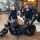 Xavi Pueyo, director del TennisPark, con Kimy Pons, gerente de Harley-Davidson Tarraco.