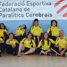 Los jóvenes deportistas de la Federació Catalana.