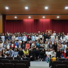 Foto de família dels estudiants xinesos i taiwanesos que han rebut els diplomes 2016-2017 de la URV.