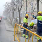 Obras que se realizan en la avenida de los Paisos Catalans