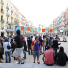Imagen de archivo de una concentración de la plataforma Democracia Real Ya en la plaza de la Font.