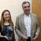 Los concejales del PDeCAT en el Ayuntamiento de Tarragona, Albert Abelló y Cristina Guzmán, este martes.