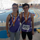 Mireia López y Javier Almale, flamantes campeona y subcampeón de Cataluña.