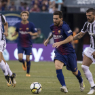 Messi durante el partido que enfrentó a los azulgranas y la Juventus en la International Champions Cup en los Estados Unidos.
