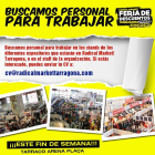 Radikal Market Tarragona busca personal per treballar a la fira de descomptes, que se celebrarà els propers 2, 3 i 4 de juny a la TAP.