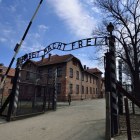 L'entrada al camp de concentració d'Auschwitz.