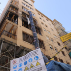 Imagen de archivo de las obras de rehabilitación de un bloque de pisos.