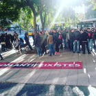 Imagen de la concentración de apoyo a los encausados en la Ciudad de la Justicia.
