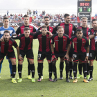 El once que presentó el CF Reus durante el último partido de de Liga, domingo, con el Rayo Vallecano como rival.