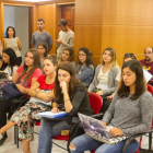 Alumnes en pràctiques a la roda de premsa de l'Ajuntament de Reus