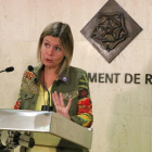 Pla mig de la regidora de Salut de l'Ajuntament de Reus, Noemí Llauradó, en roda de premsa, el 20 de setembre del 2017