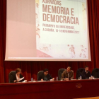 Begoña Floria, durante su intervención a las jornadas 'Memoria e democracia'.