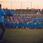 La presentación del CF Base Marc Bartra tuvo lugar en el Municipal de Banyeres del Penedès.