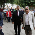 Pla americà de l'alcalde de Torredembarra, Eduard Rovira, arribant a l'Audiència de Tarragona. Imatge del 21 de setembre del 2017.