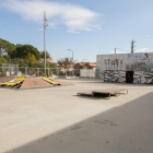 Una imatge de l'skatepark, que està vivint ara intervencions de Brigades, la setmana passada.